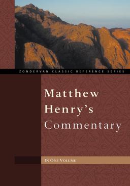 Matthew Henry's Commentary  9780310260103 Front Cover