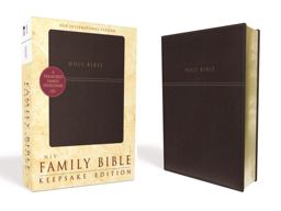NIV Family Bible (Keepsake Edition), Leathersoft, Red Letter [Burgundy]  9780310438120 Front Cover