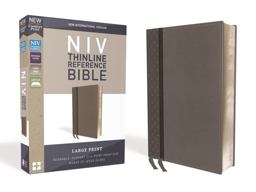 NIV Thinline Reference Bible Red Letter Edition [Large Print, Grey