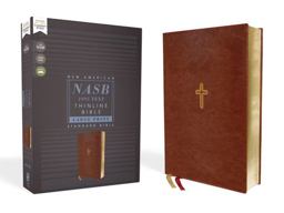 NASB Thinline Bible Red Letter Edition [Large Print, Brown]