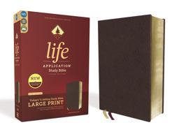 NIV, Life Application Study Bible, Third Edition, Large Print, Bonded Leather, Burgundy, Red Letter Edition