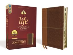 NIV Life Application Study Thumb Indexed Bible Red Letter Edition [Third Edition, Brown, Large Print]