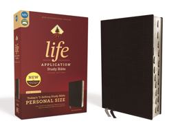 NIV Life Application Study Bible Personal Size Indexed Red Letter Edition [Third Edition, Black]