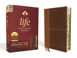 NIV Life Application Study Bible Personal Size Indexed Red Letter Edition [Third Edition, Brown]