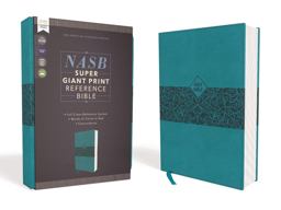 NASB Reference Bible Red Letter Edition [Teal, Super Giant Print]