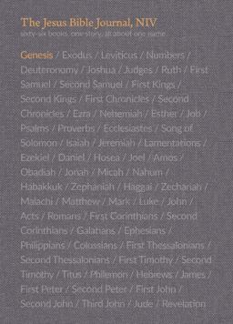 The Jesus Bible Journal, Genesis, NIV, Paperback, Comfort Print