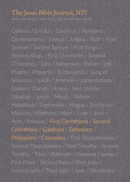 The Jesus Bible Journal, 1 Corinthians - Colossians, NIV, Paperback, Comfort Print