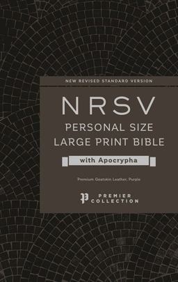 NRSV Personal Size Large Print Bible with Apocrypha, Premier Collection, Printed Page Edges, Comfort Print [Purple]