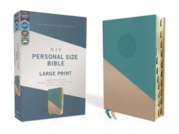 NIV Personal Size Bible Red Letter Edition [Large Print, Teal/Gold]