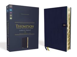 NIV Thompson Chain-Reference Bible, Large Print, Thumb Indexed, Red Letter, Comfort Print [Navy]