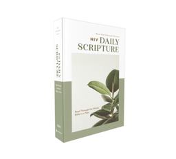 NIV, Daily Scripture, Paperback, White/Sage, Comfort Print