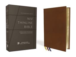 NIV Thinline Bible, Premier Collection, Black Letter, Art Gilded Edges, Comfort Print [Brown]