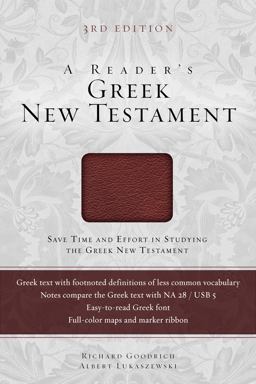 Reader's Greek New Testament 3rd 9780310516804 Front Cover