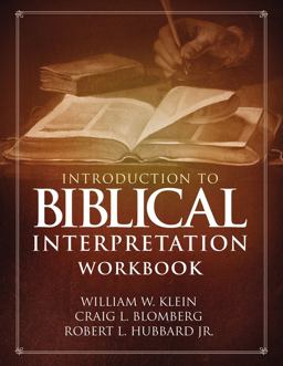 Introduction to Biblical Interpretation Workbook:  9780310536680 Front Cover
