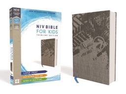 NIV Bible for Kids, Large Print, Cloth over Board, Gray, Red Letter Edition, Comfort Print