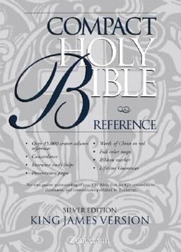KJV Holy Bible Compact Reference, Silver Edition Button Flap