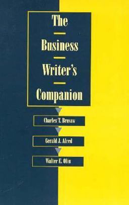 Business Writers Companion 1st 9780312133160 Front Cover