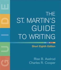 St. Martin's Guide to Writing Short 8th 9780312446338 Front Cover