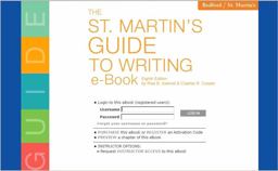 The St. Martin's Guide to Writing