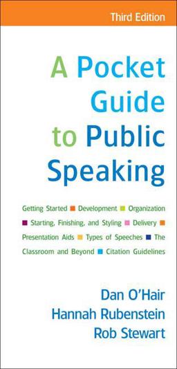 Pocket Guide to Public Speaking 3rd 9780312554040 Front Cover