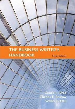 Business Writer's Handbook 9th 9780312575106 Front Cover