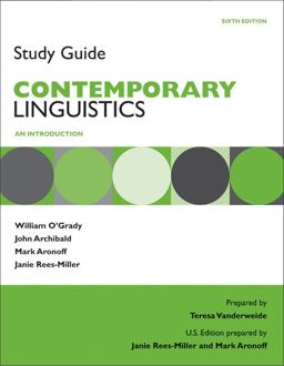 Study Guide for Contemporary Linguistics 6th 9780312586300 Front Cover
