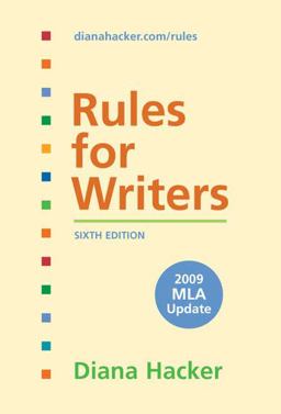 Rules for Writers with Tabs with 2009 MLA Update