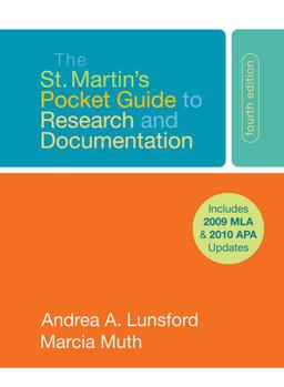 The St. Martin's Pocket Guide to Research and Documentation with 2009 MLA Update