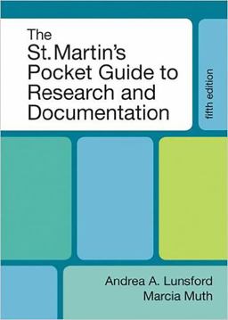 St. Martin's Pocket Guide to Research and Documentation 5th 9780312661922 Front Cover