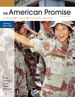American Promise, Volume II: Since 1865 A History of the United States 5th 9780312663148 Front Cover