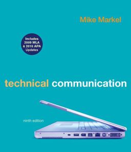 Technical Communication with 2009 MLA and 2010 APA Updates 9th 9780312692162 Front Cover