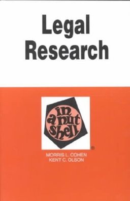 Legal Research in a Nutshell 5th 1992 9780314007834 Front Cover
