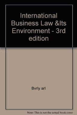 International Business Law and Its Environment 3rd 1996 9780314066336 Front Cover