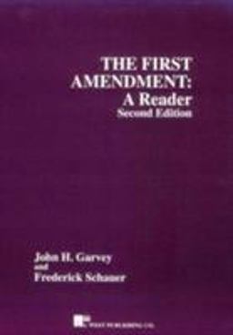 First Amendment A Reader 2nd 9780314066732 Front Cover