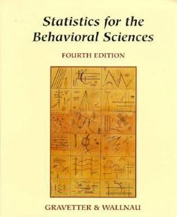 Statistics for the Behavioral Sciences A First Course for Students of Psychology and Education 4th 9780314068064 Front Cover