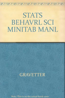 Minitab Manual Statistics for Behavioral Minitab Manual Statistics for Behavioral