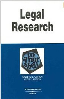 Legal Research in a Nutshell 6th 1996 9780314095893 Front Cover