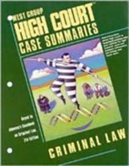 High Court Case Summaries on Criminal Law 7th 9780314145291 Front Cover