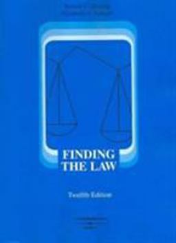 Finding the Law 2005 12th 9780314145796 Front Cover