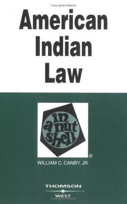 American Indian Law in a Nutshell 4th 9780314146403 Front Cover