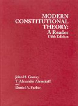 Modern Constitutional Theory A Reader 5th 9780314149053 Front Cover