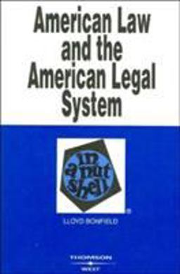 American Law and the American Legal System in a Nutshell  9780314150165 Front Cover