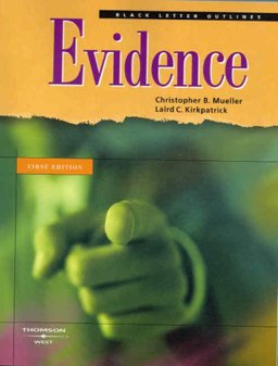 Black Letter Outline on Evidence  9780314159427 Front Cover