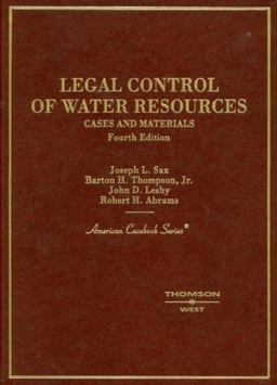Legal Control of Water Resources 4th 9780314163141 Front Cover