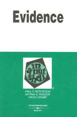 Evidence in a Nutshell 5th 9780314166661 Front Cover