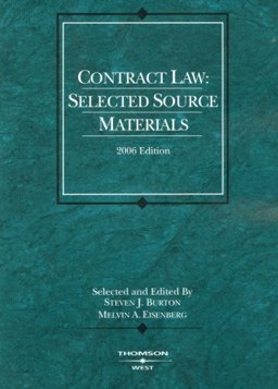 Contract Law Selected Source Materials  9780314168184 Front Cover