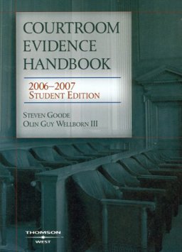 Courtroom Evidence Handbook  9780314168320 Front Cover