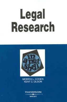 Legal Research in a Nutshell 9th 2007 Revised  9780314180070 Front Cover