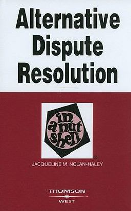 Alternative Dispute Resolution 3rd 9780314180148 Front Cover