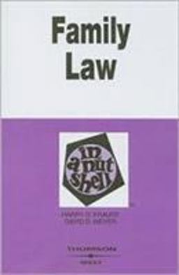 Family Law in a Nutshell 5th 9780314183675 Front Cover